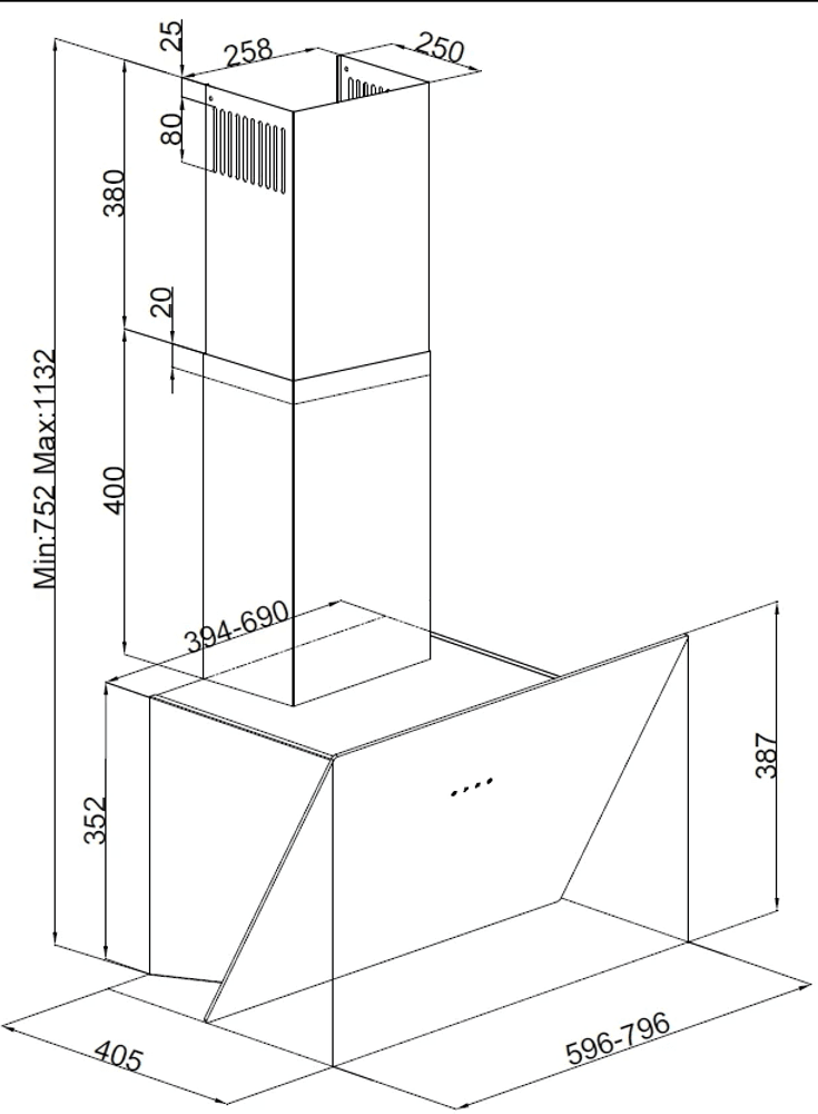 JGNordic ventilator 60 cm Ametyst SM 3474-60 SS 