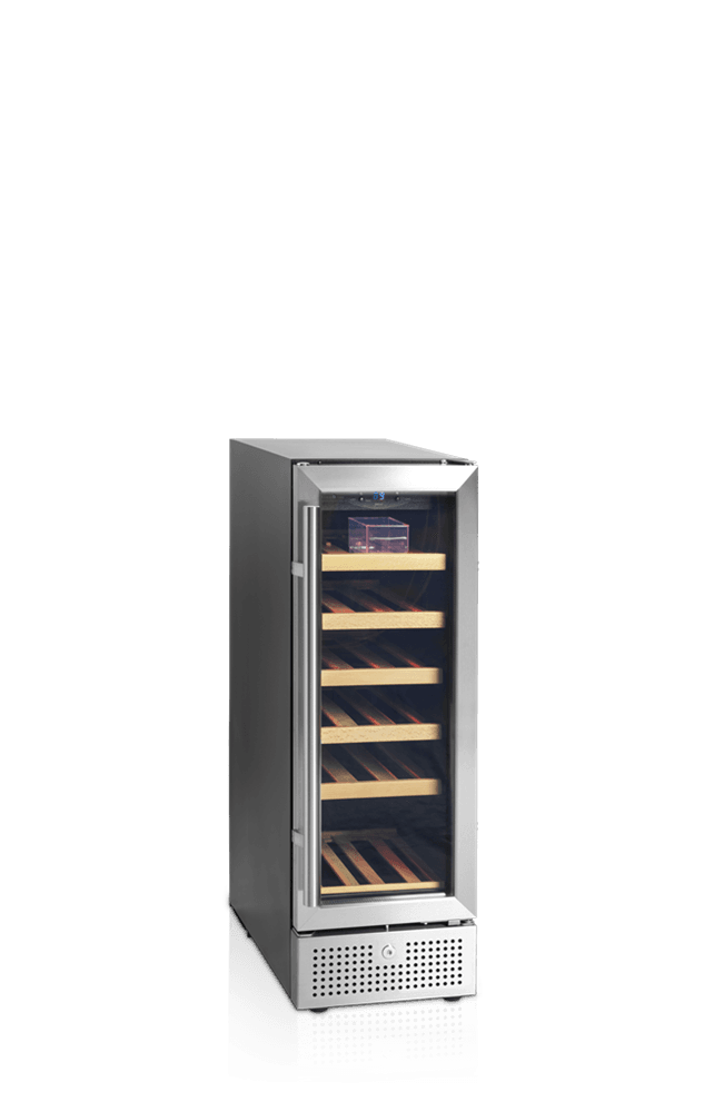 Tefcold vinskap 1 sone stål 86 cm TFW100-S