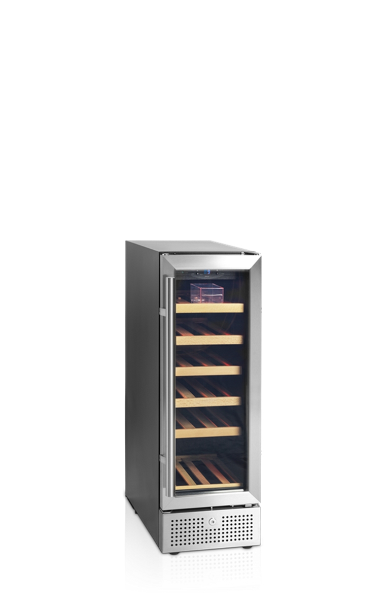 Tefcold vinskap 1 sone stål 86 cm TFW100-S
