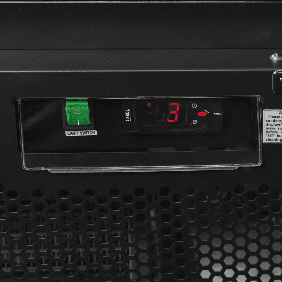 Tefcold displaykjøelskap sort 3 dører 188 cm Atom Maxi C3DBB