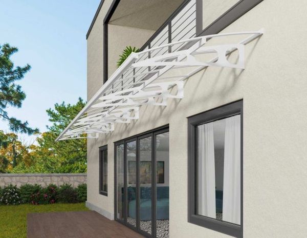 Canopia by Palram Bordeaux Door Canopy White/Clear 139 x 892 cm 6