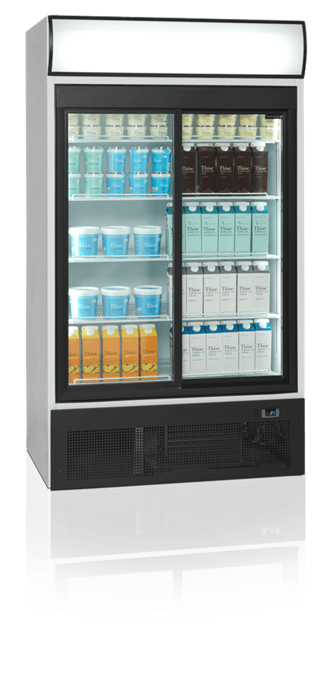 Tefcold display kjøleskap hvit 2 skyvedørs 201 cm FSC1950S 