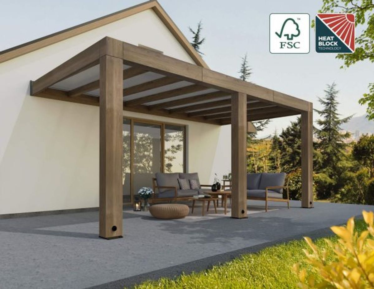 Canopia by Palram Helsinki terrassetak i sedertre 3m x 5,3m 707367