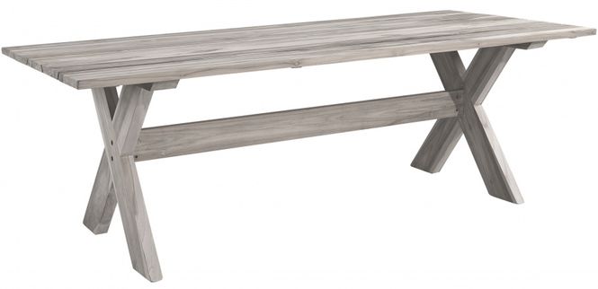 Hovedbilde Artwood CROSS spisestuebord grå teak 19-46065