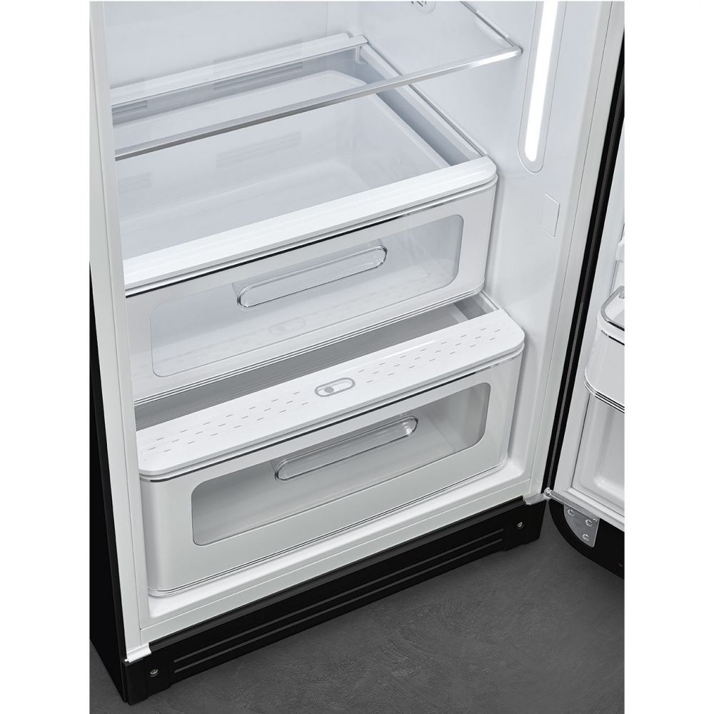 Smeg kjøleskap svart retro høyde 153 cm FAB28LBL5