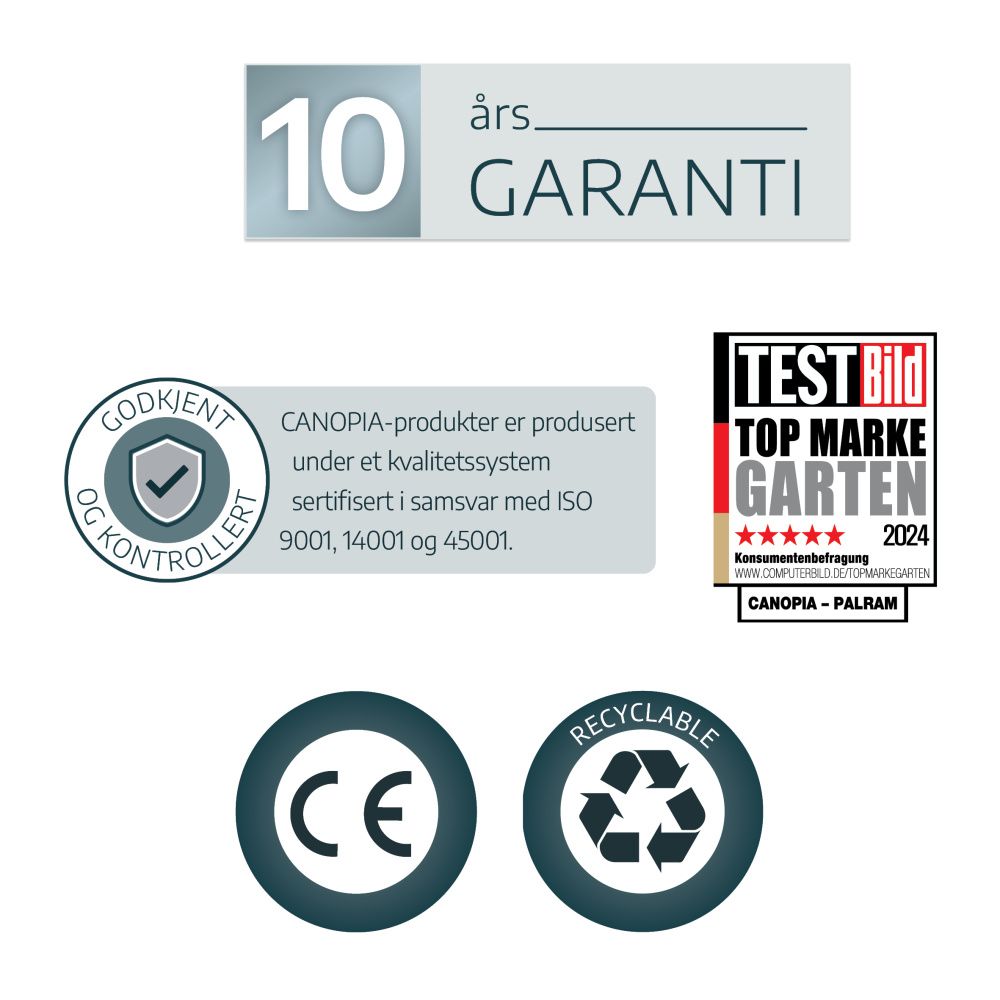 Canopia by Palram paviljong Ledro 295 x 430 cm Rectangle grå