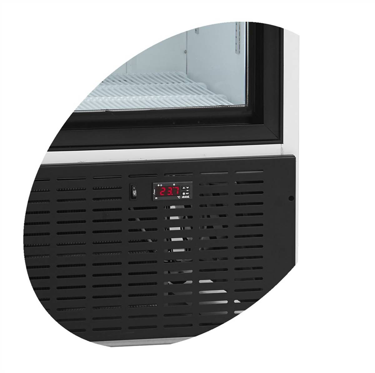 Tefcold display kjøleskap hvit 2 skyvedør 199cm FS1002S 