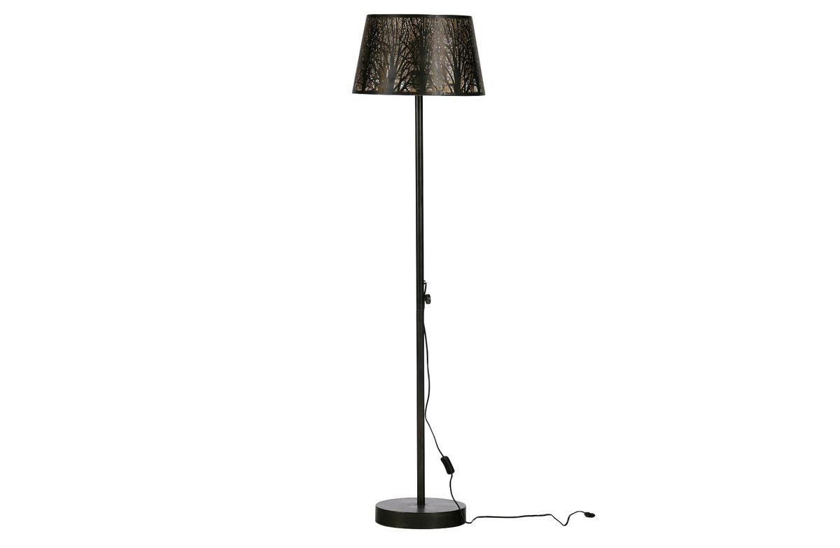 Woood Keto gulvlampe antikk metall svart