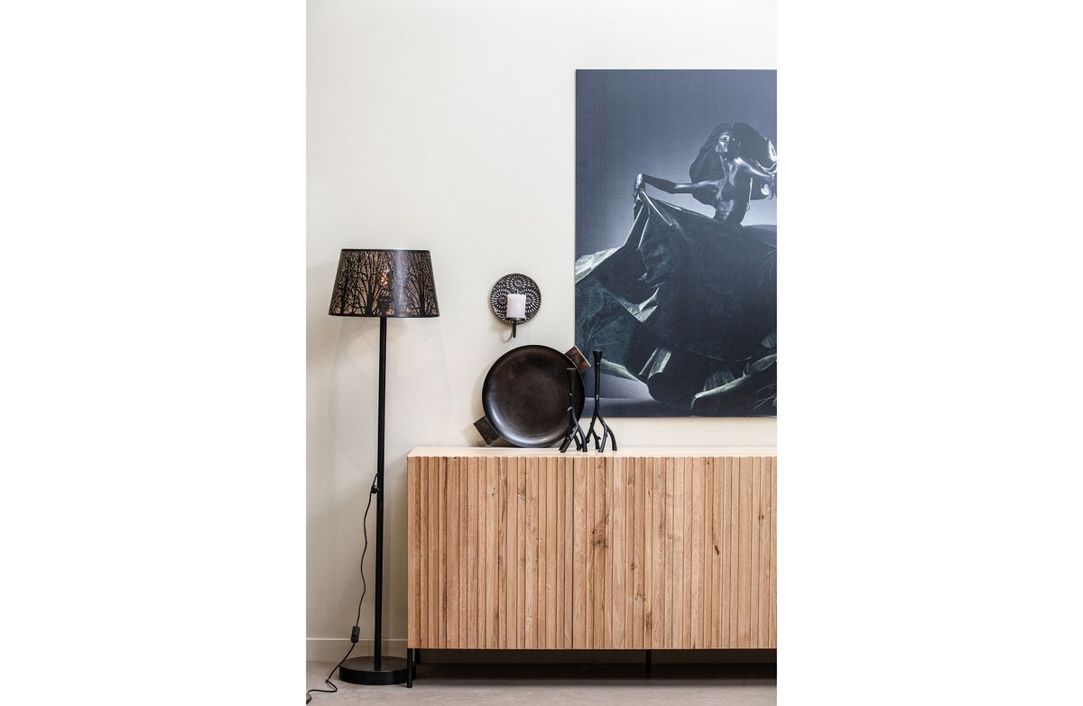 Woood Keto gulvlampe antikk metall svart