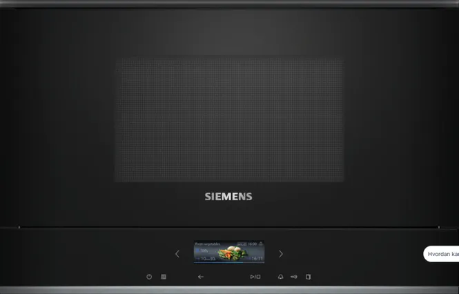Hovedbilde Siemens integrert mikrobølgeovn for høyskap sort BF722R1B1
