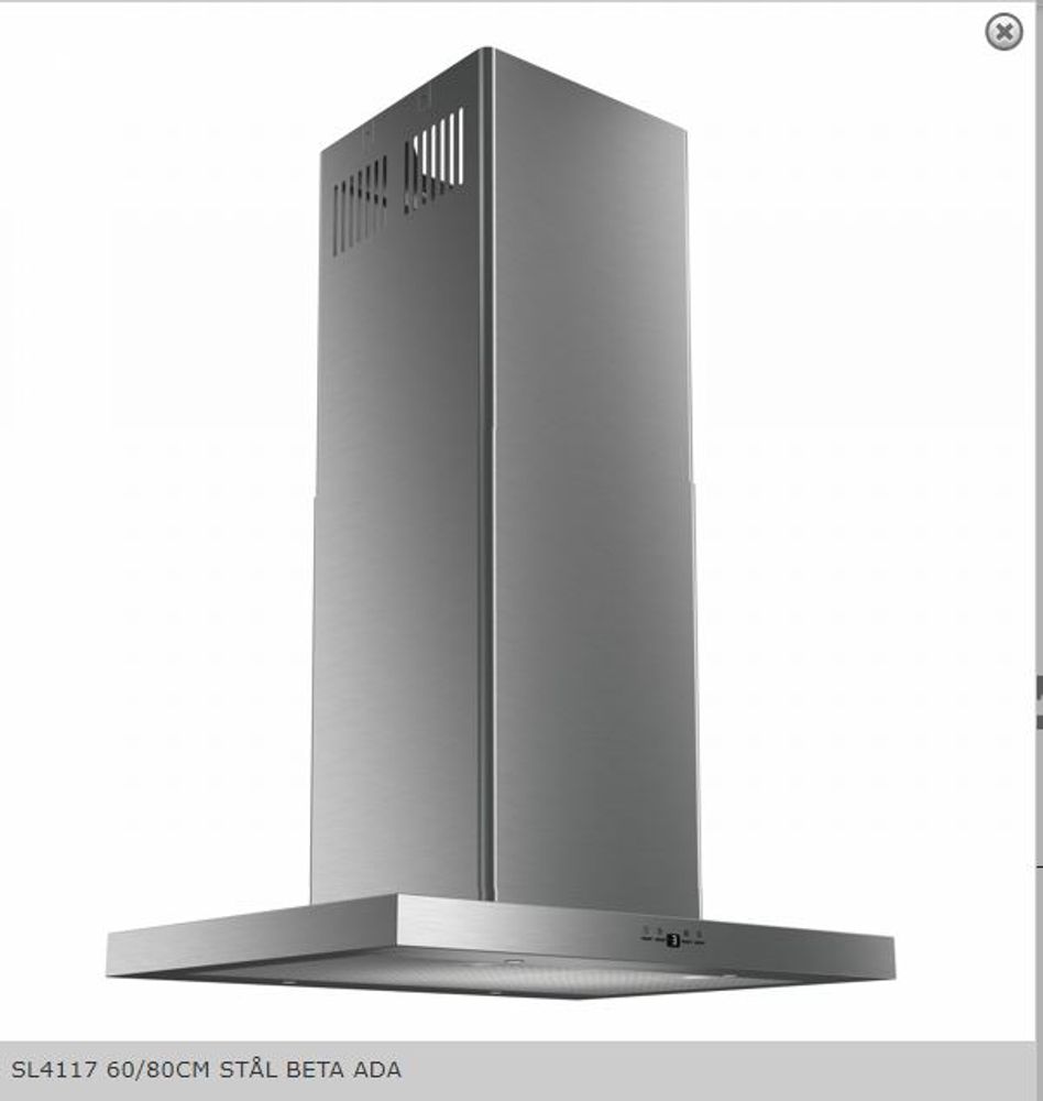Silverline Ventilator Fritthengende stål  BETA ADA SL 4117-80 RF
