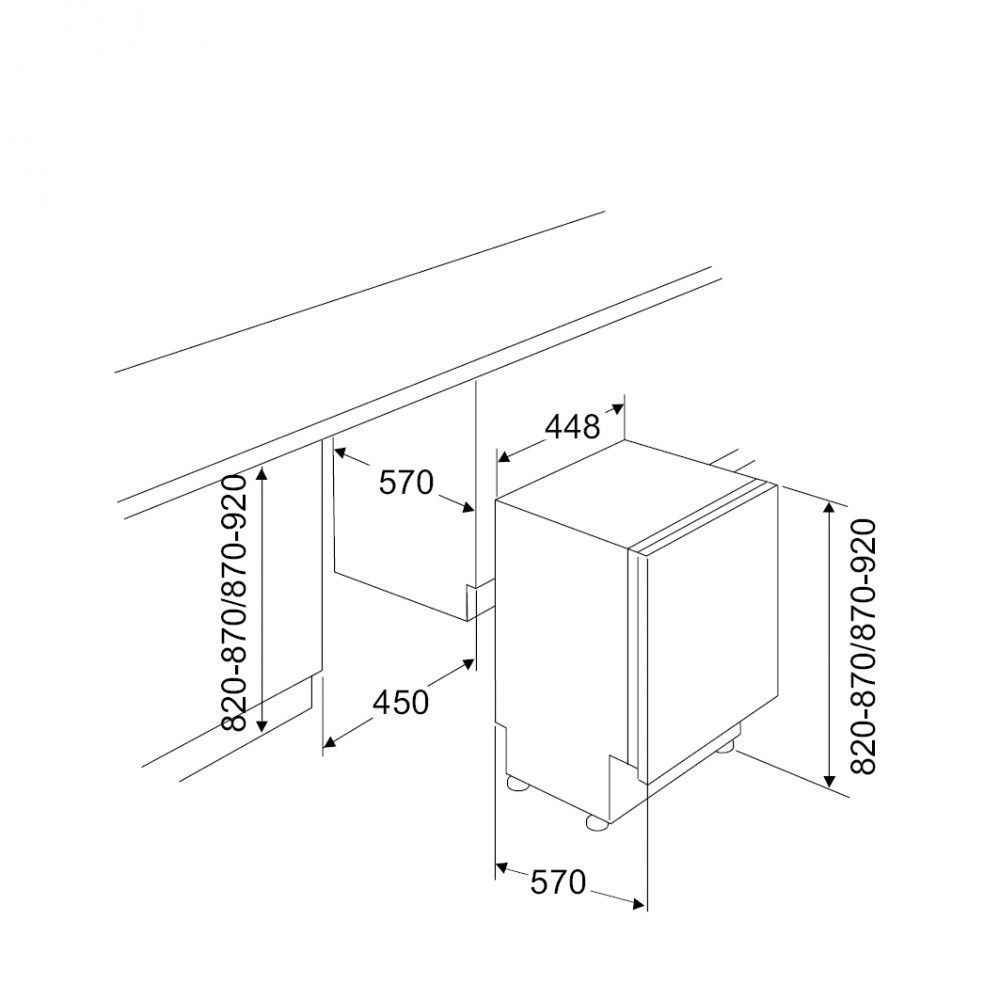 Vestfrost oppvaskmaskin 45 cm hvit 33000 VDW 1045