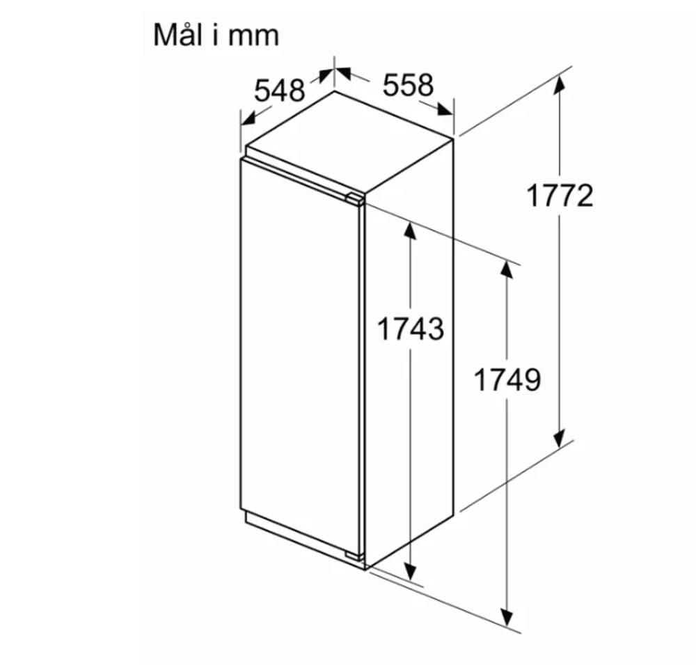 Siemens iQ500 Integrert kjøleskap KI81RADD0 177.2 cm