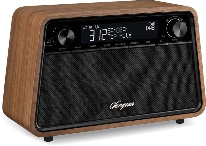 Hovedbilde Sangean dab radio retro WR201D BT valnøtt 342011