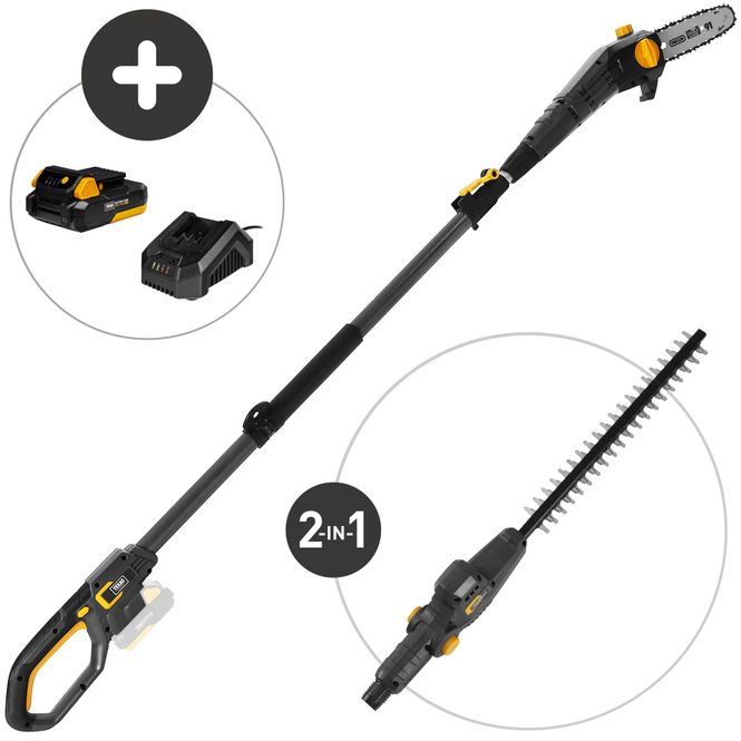 Hovedbilde Texas motorsag og hekksaks på stang batteri 20V 2in1 ...