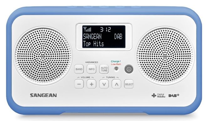 Hovedbilde Sangean dab radio stereo DPR77 hvit blå 340077B