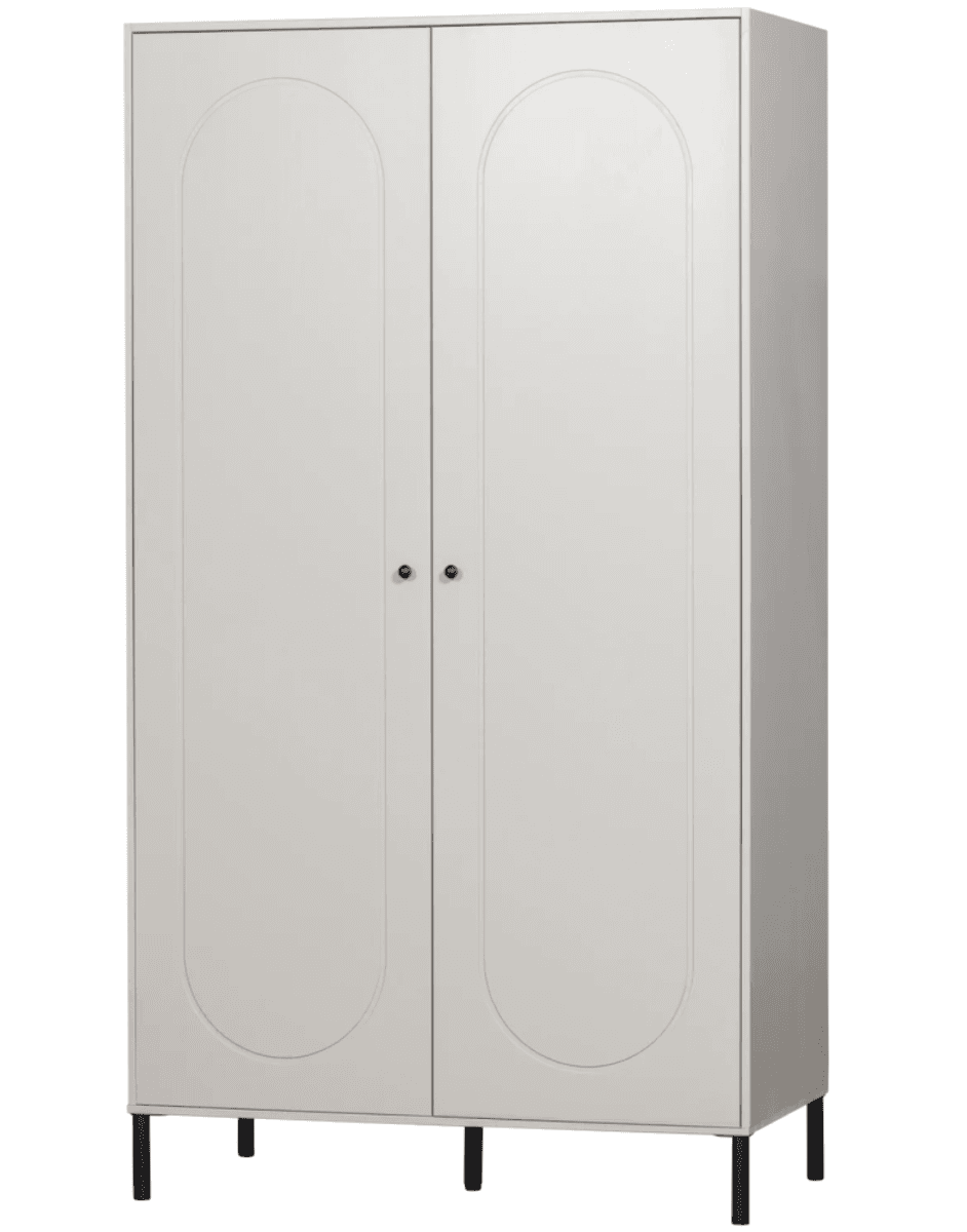 WOOOD garderobeskap Xina furu grå 202 cm 375938-W
