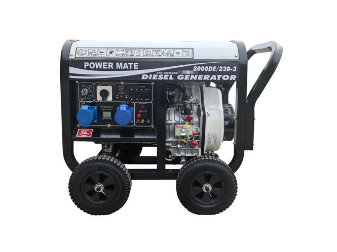 Hovedbilde Power Mate 8000DE dieselaggregat 3-fase 230V Duopower 7kW