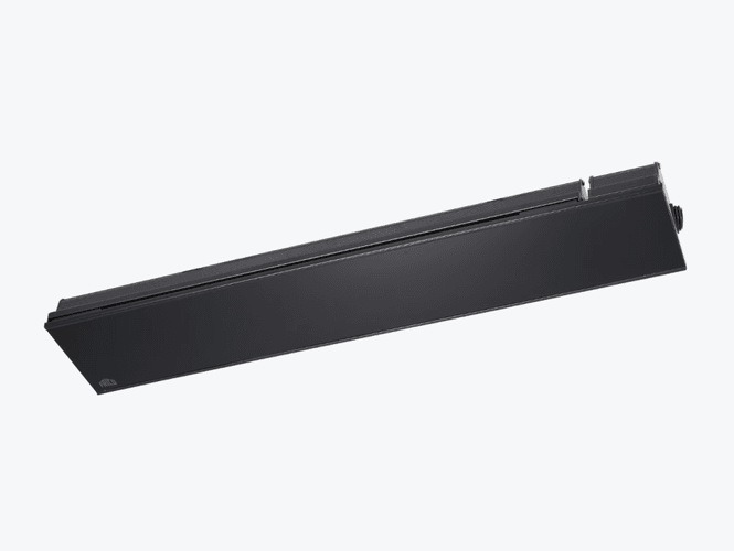 Hovedbilde Frico tersassevarmer i keramisk glassfront sort/hvit 2200W