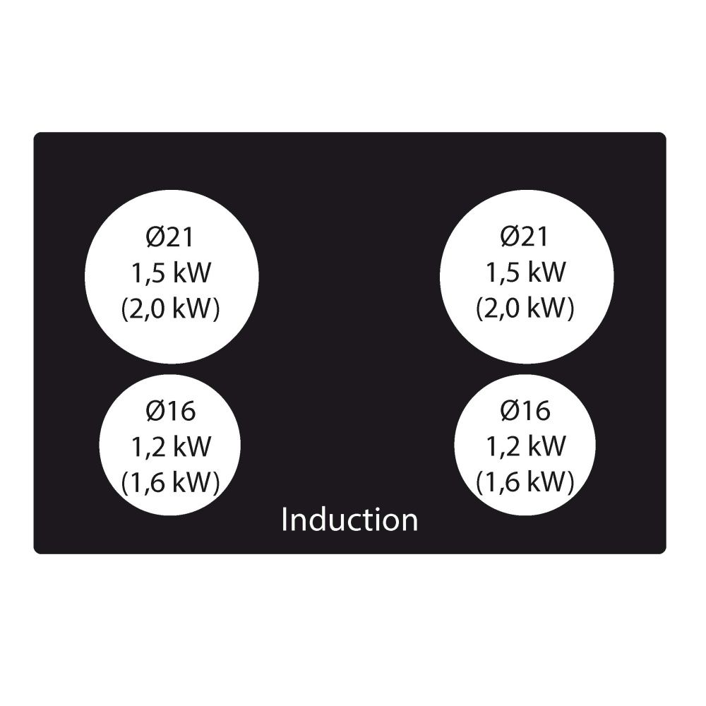 Eico platetopp med ventilator 78cm NikolaTesla Alpha B BL/A/78 5975