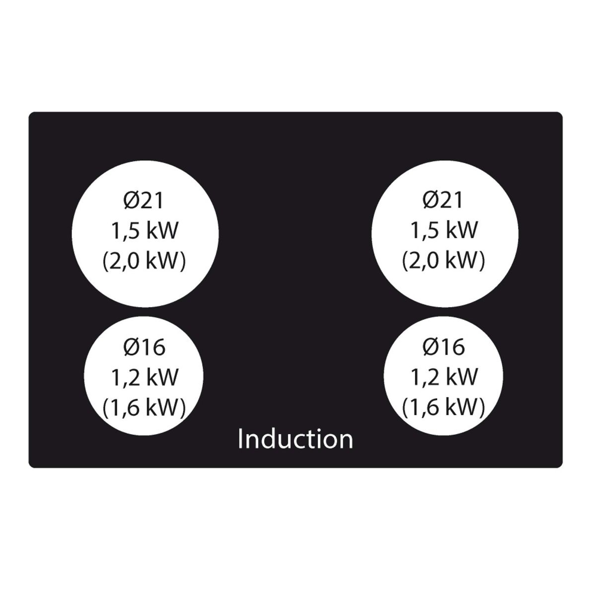 Eico platetopp med ventilator 78cm NikolaTesla Alpha B BL/A/78 5975