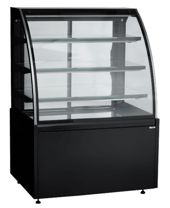 Hovedbilde Vibocold kjøledisk Oslo med kurvet glass sort 137 cm OSC ...
