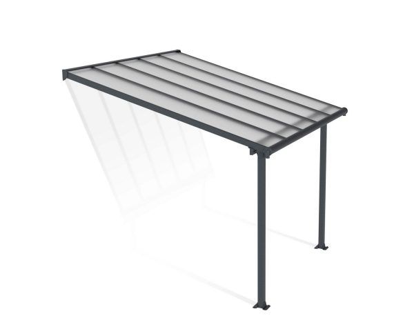 10x10 Palram Canopia Olympia Patio Cover Grey with Clear Panels 4