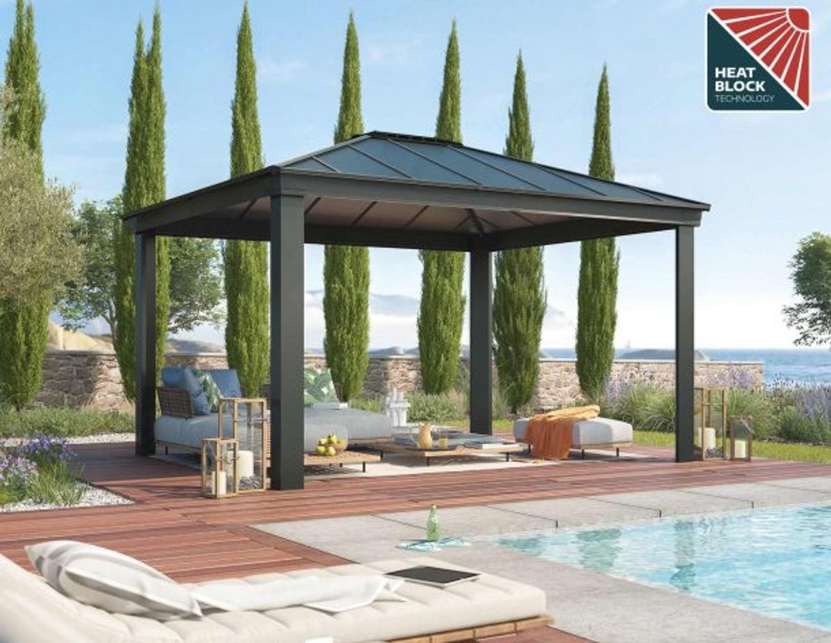 Canopia by Palram - Gazebo Dallas - 360 x 422 cm - Grå 