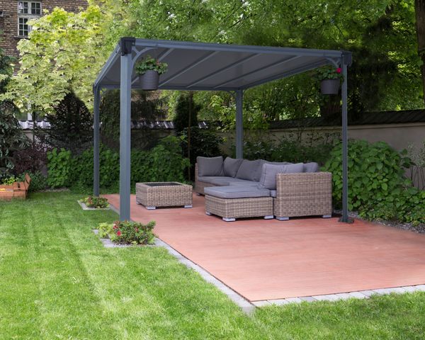 Palram Canopia Milano 3000 Gazebo Grey 6