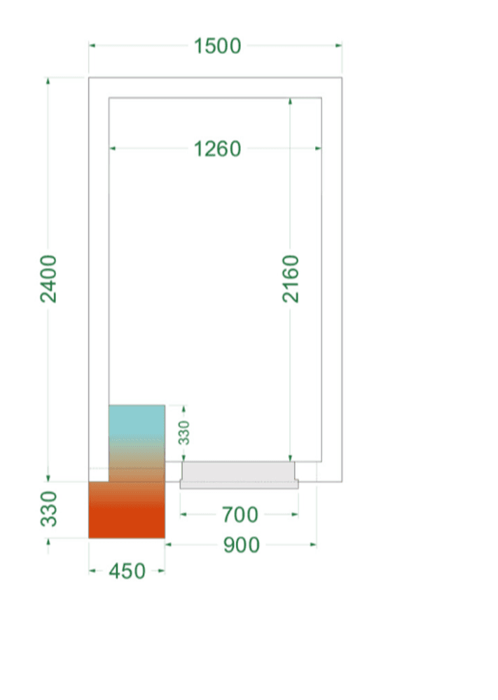 Tefcold fryserom 220 x 190 x 240 CRNF1524 