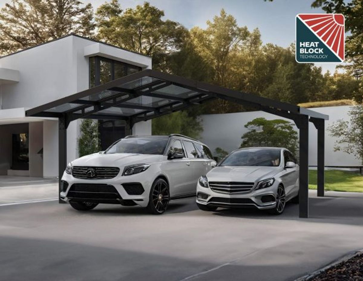 Canopia by Palram Sydney Apex dobbel carport 5,7m x 5,9m 707410