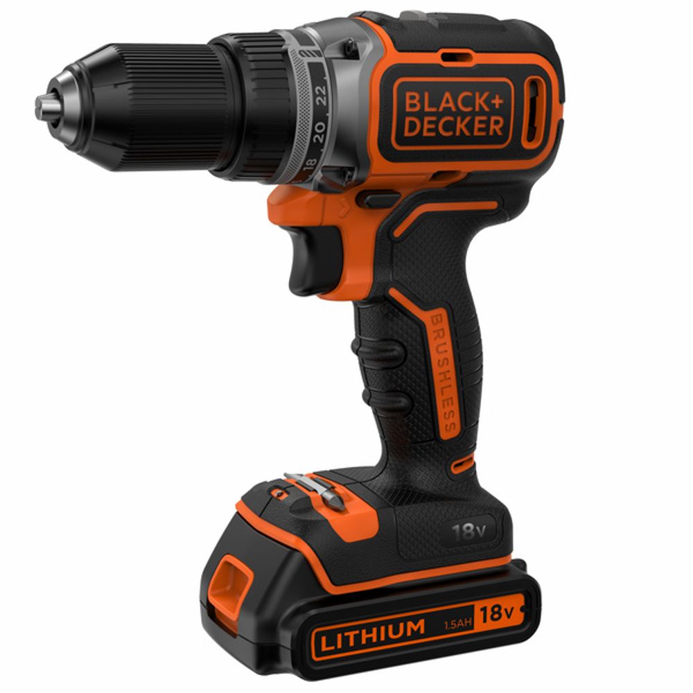 Black & Decker drill 18 V m/ koffert og 2 batterier BL186KB