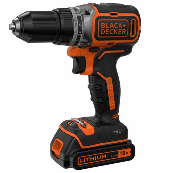 Hovedbilde Black & Decker drill 18 V m/ koffert og 2 batterier BL186KB