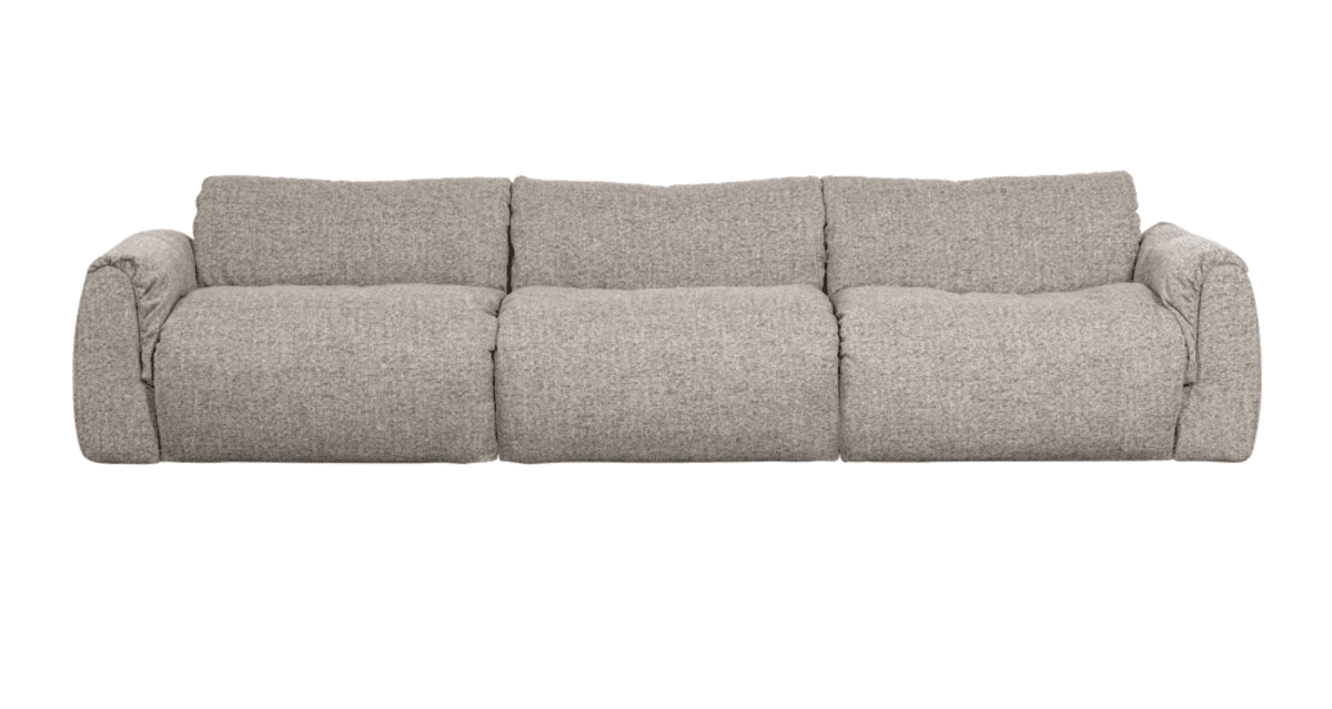 WOOOD sofa 3 seter Baggy vevd stoff naturel melange 377531-NM