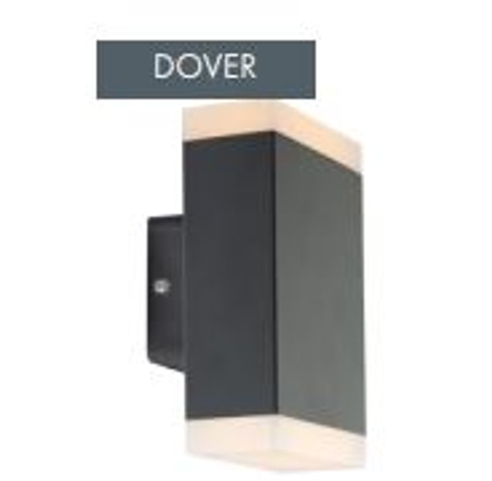Dover vegglampe utendørs svart 24784 