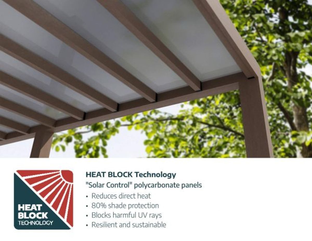 Canopia by Palram Helsinki terrassetak i sedertre 3m x 6m 707368
