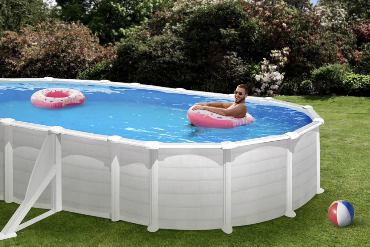 Swim & Fun ovalt basseng 730 x 375 x 132 cm KITPROV738