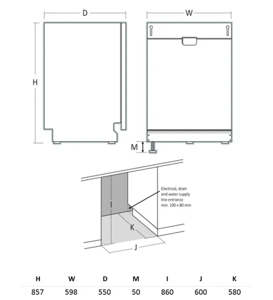Scandomestic helintegrert oppvaskmaskin DWI1642WB (XXL, 16 kuverter)