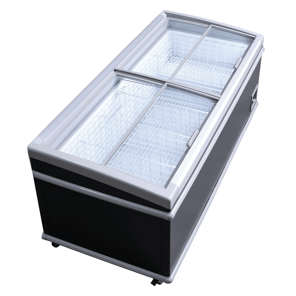 Scandomestic displayfryseboks grå 430 L SIF600ADGC