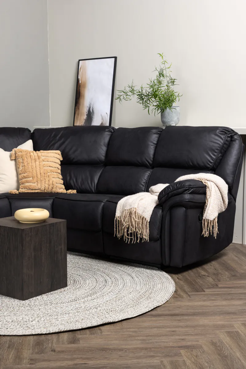 Venture Saranda Recliner Hjørnesofa Svart