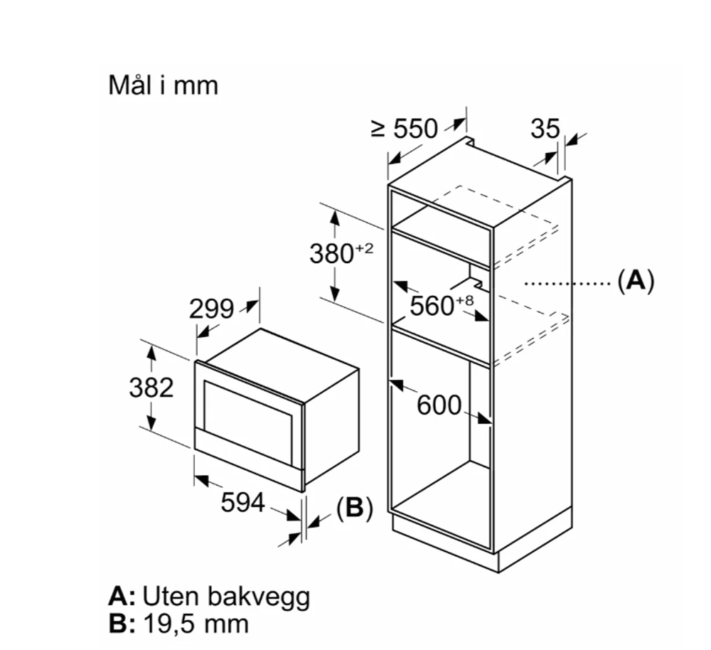 Bosch innbygging mikrobølgeovn serie 8 BFR7221B1 