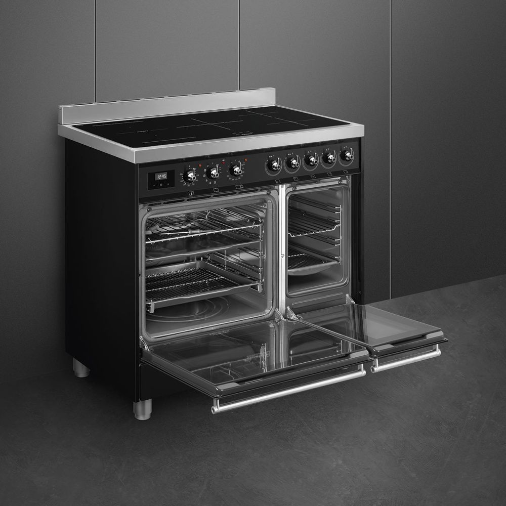 Smeg Induksjon komfyr Symphony Svart C92IPBL9-1 