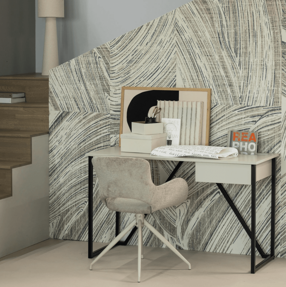 WOOOD skrivebord New Julius furu støvfarget 373899-D