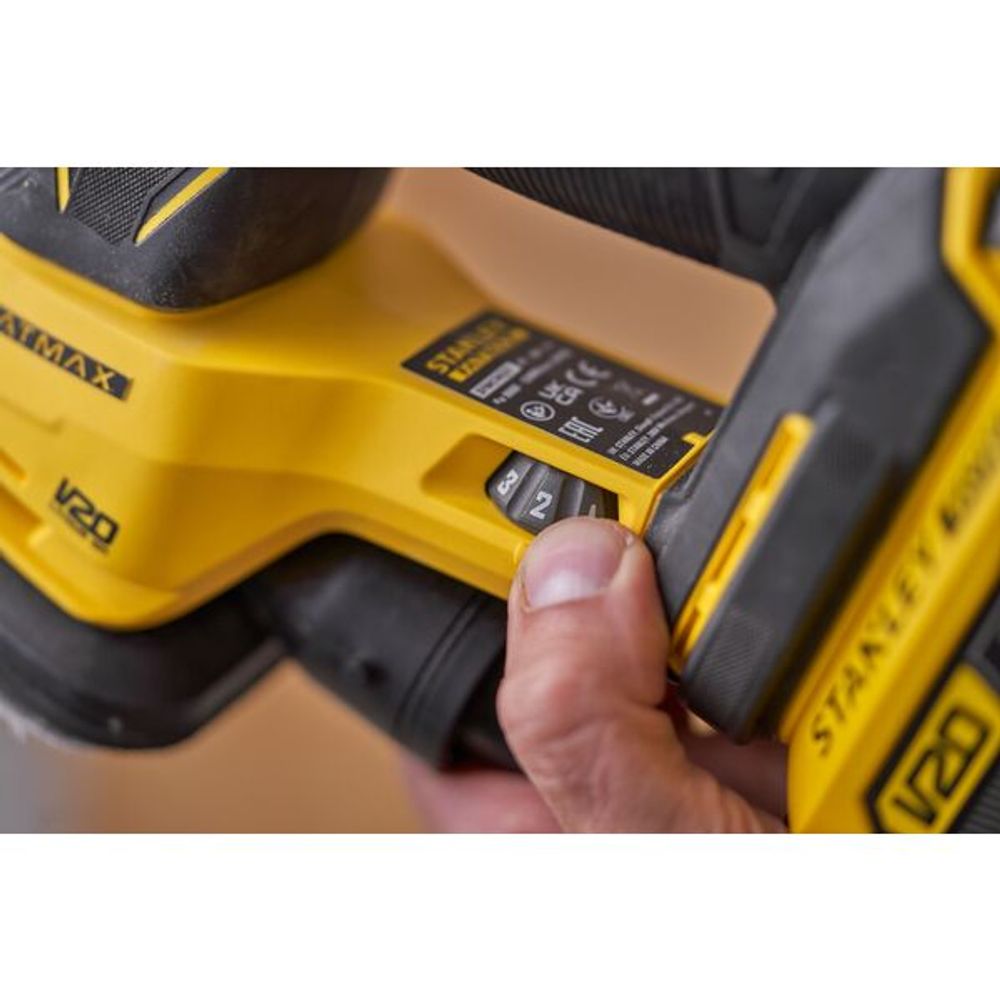 Stanley Fatmax slipemus 18V med støvoppsamler u/batt SFMCW221B-XJ