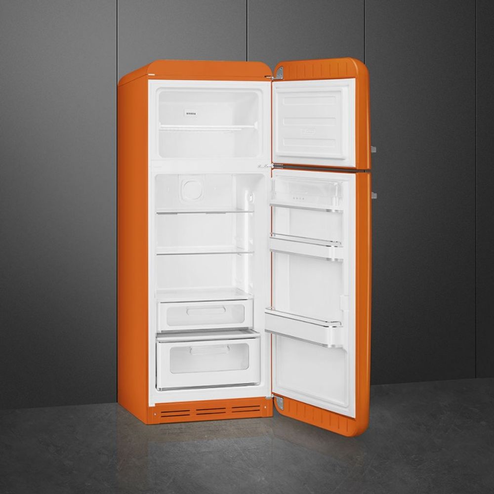 Smeg kombiskap oransje 50`s retro FAB30ROR5 