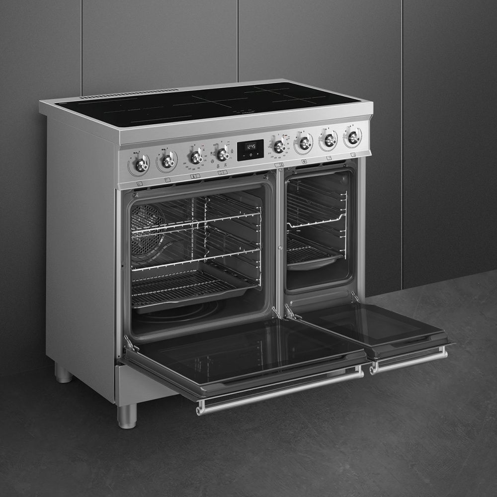Smeg induksjons komfyr 90 cm rustfritt stål C92IMX2