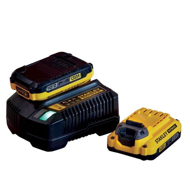 Hovedbilde Stanley Fatmax batterisett 18V 2x2Ah SFMCB12D2-QW