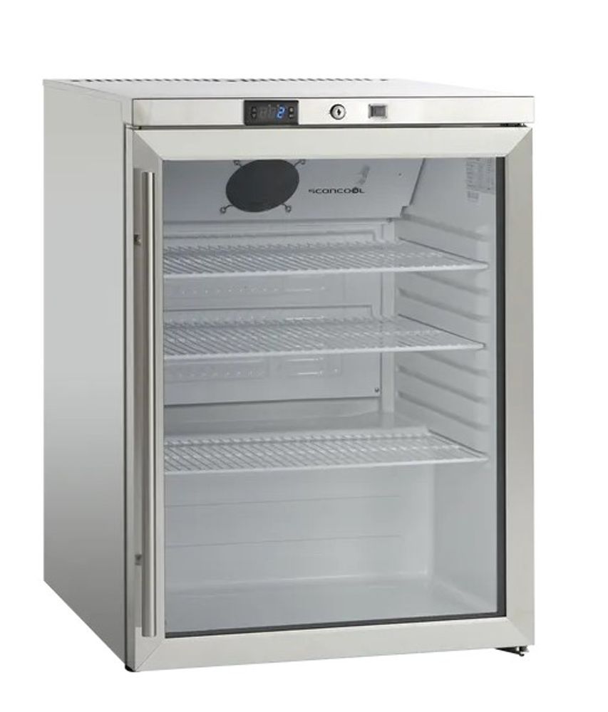 Scandomestic lagringskjøleskap rustfritt stål 82 cm SK 145 GDE 