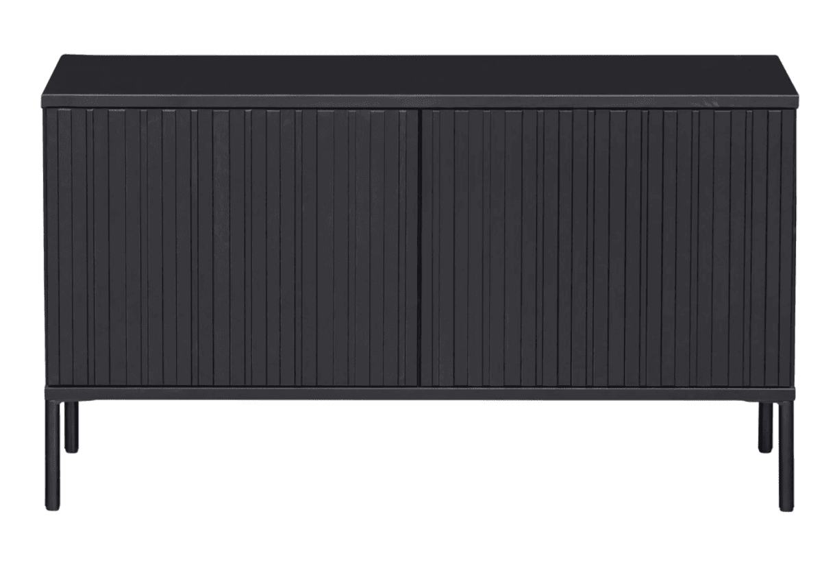 WOOOD sidebord New Gravure 100 cm sort furu 373472-Z