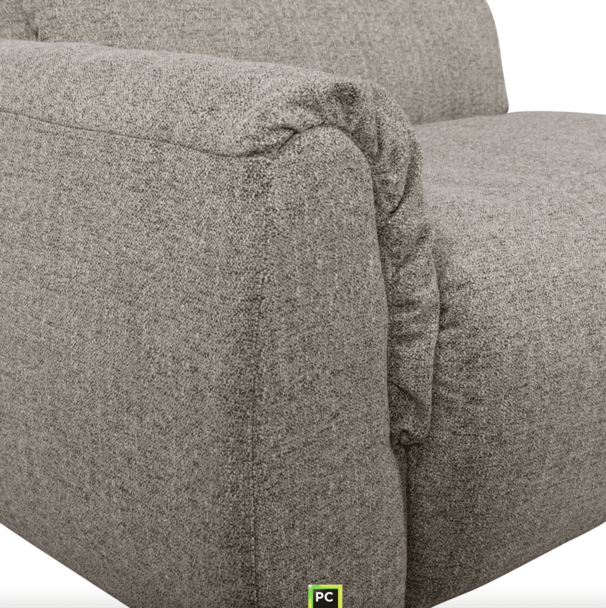 WOOOD sofa 3 seter Baggy vevd stoff brown melange 377531-BM